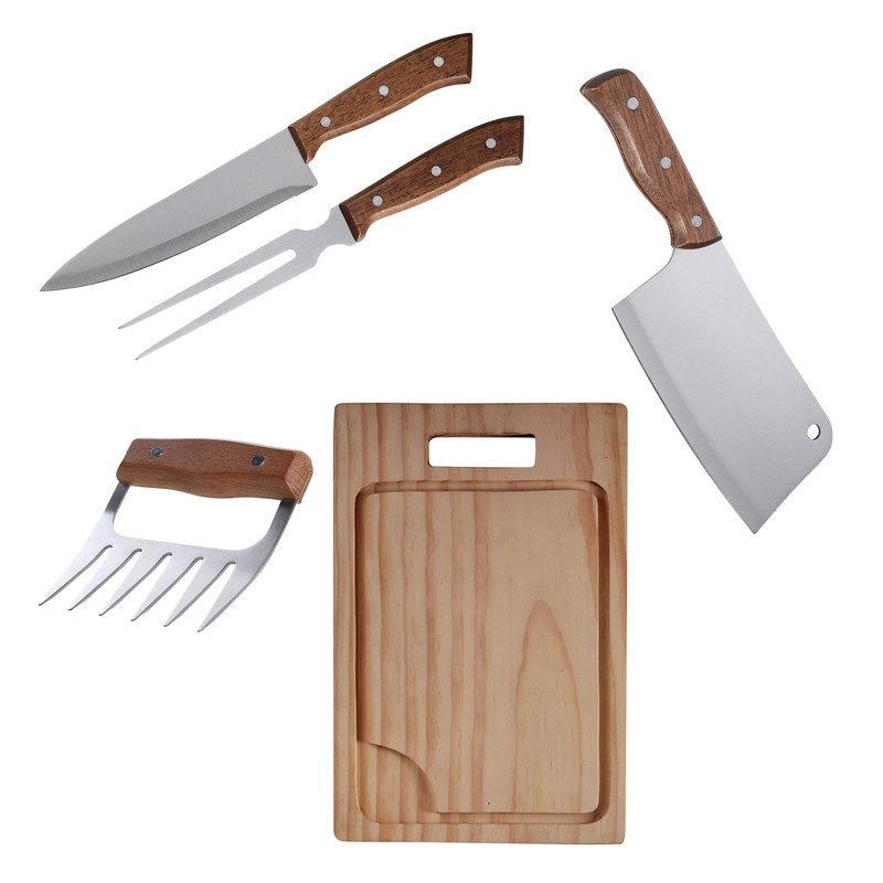 SET DE PARRILLA 5 PIEZAS ARTHOME ACERO INOXIDABLE PAR20 - 1