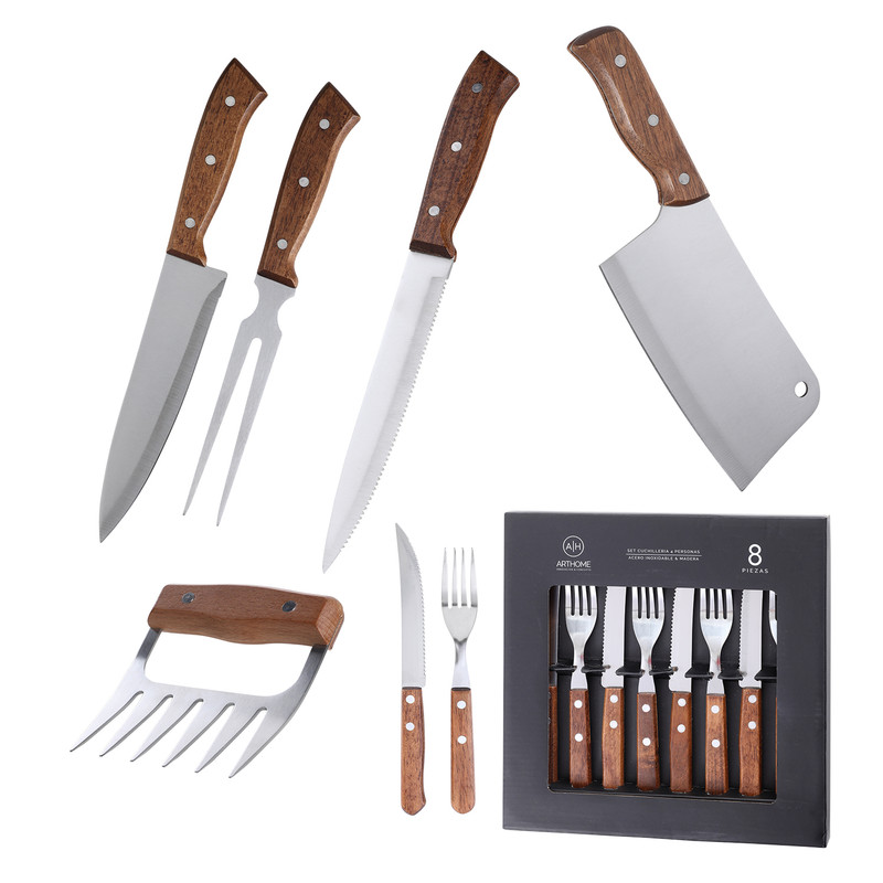 SET DE PARRILLA 13 PIEZAS ARTHOME ACERO INOXIDABLE PAR22 - 1