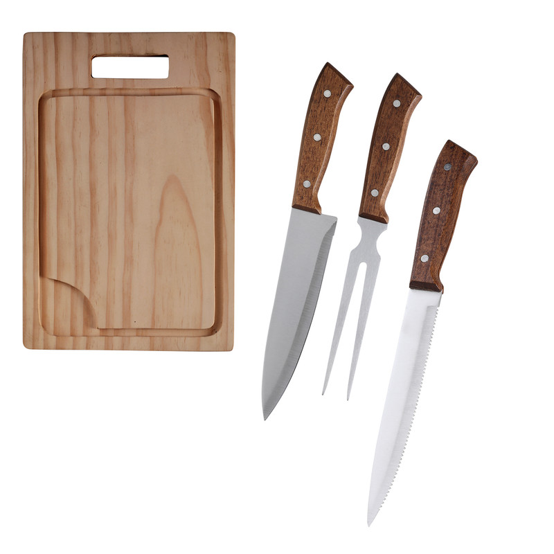 SET DE PARRILLA 4 PIEZAS ARTHOME ACERO INOXIDABLE PAR09 - 1