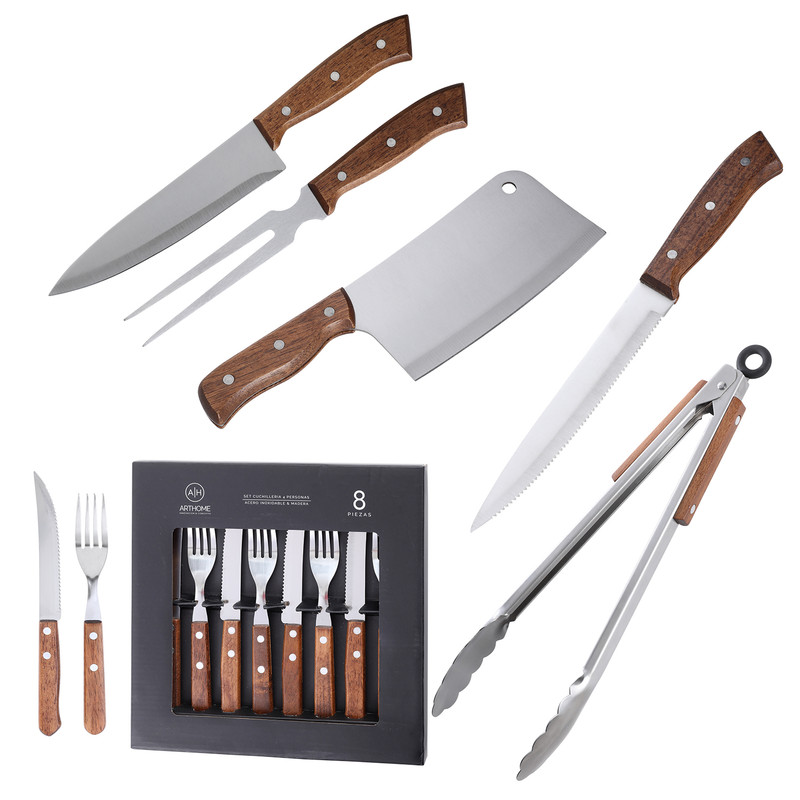 SET DE PARRILLA 13 PIEZAS ARTHOME ACERO INOXIDABLE PAR42 - 1