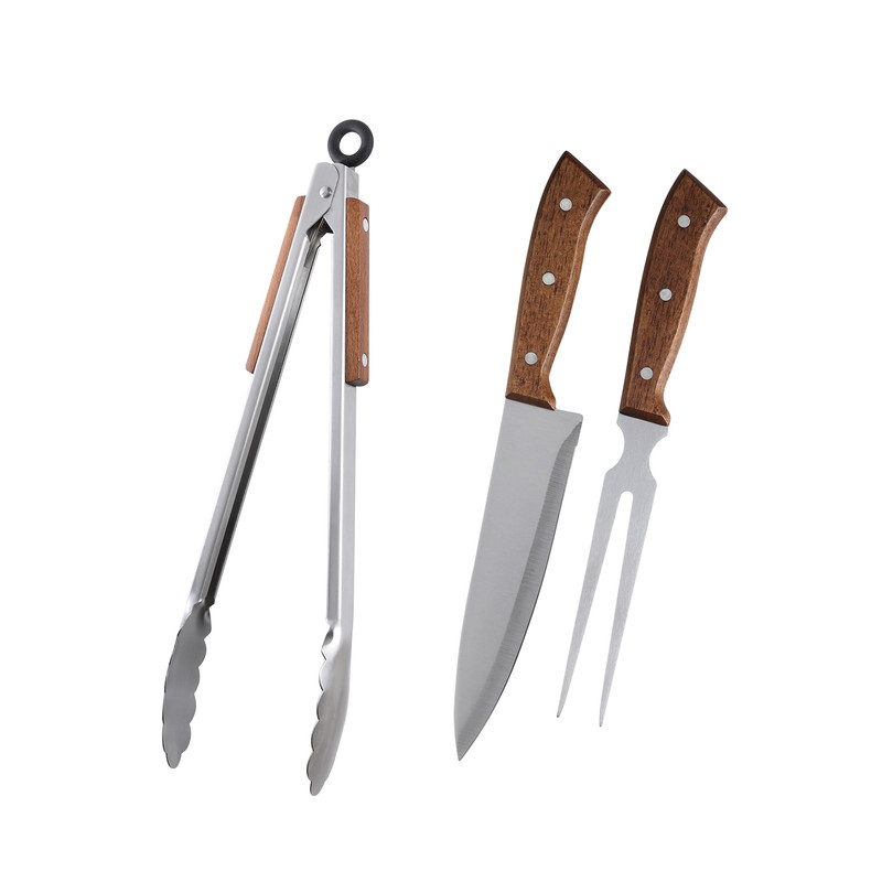 SET DE PARRILLA 3 PIEZAS ARTHOME ACERO INOXIDABLE PAR81 - 1