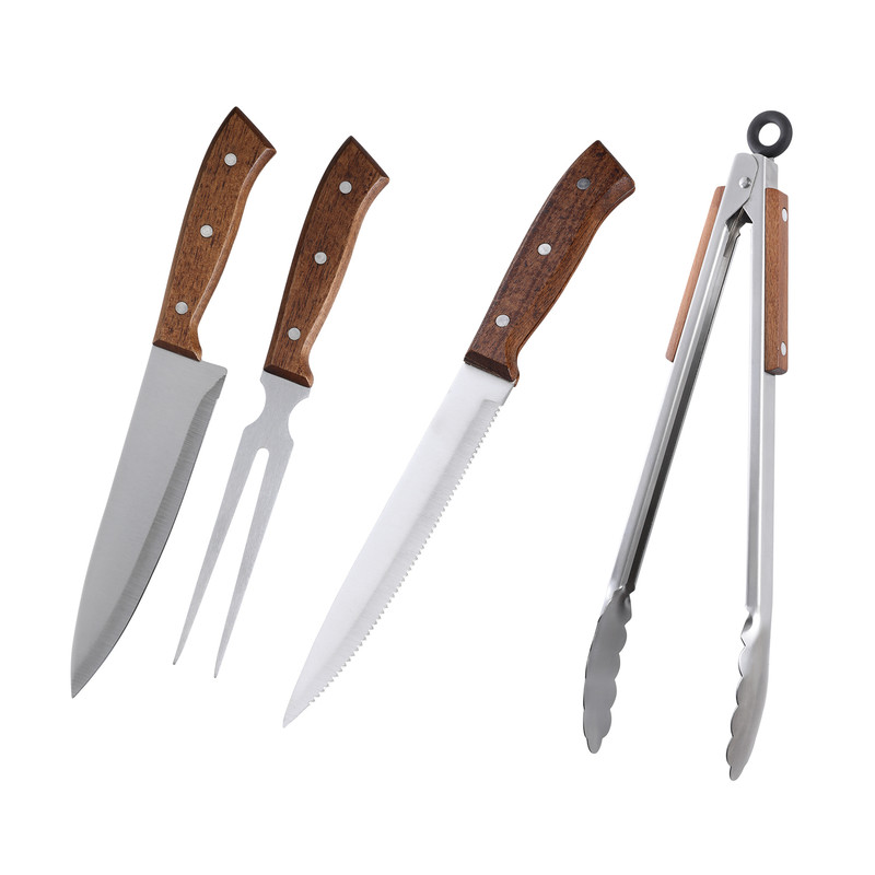 SET DE PARRILLA 4 PIEZAS ARTHOME ACERO INOXIDABLE PAR26 - 1