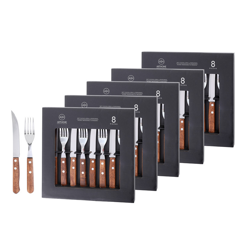 SET DE PARRILLA 40 PIEZAS ARTHOME ACERO INOXIDABLE PAR70 - 1