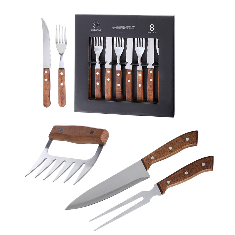 SET DE PARRILLA 11 PIEZAS ARTHOME ACERO INOXIDABLE PAR13 - 1