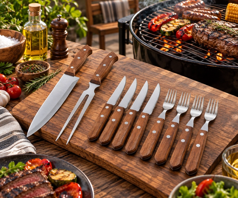 SET DE PARRILLA 10 PIEZAS ARTHOME ACERO INOXIDABLE PAR04 - 6