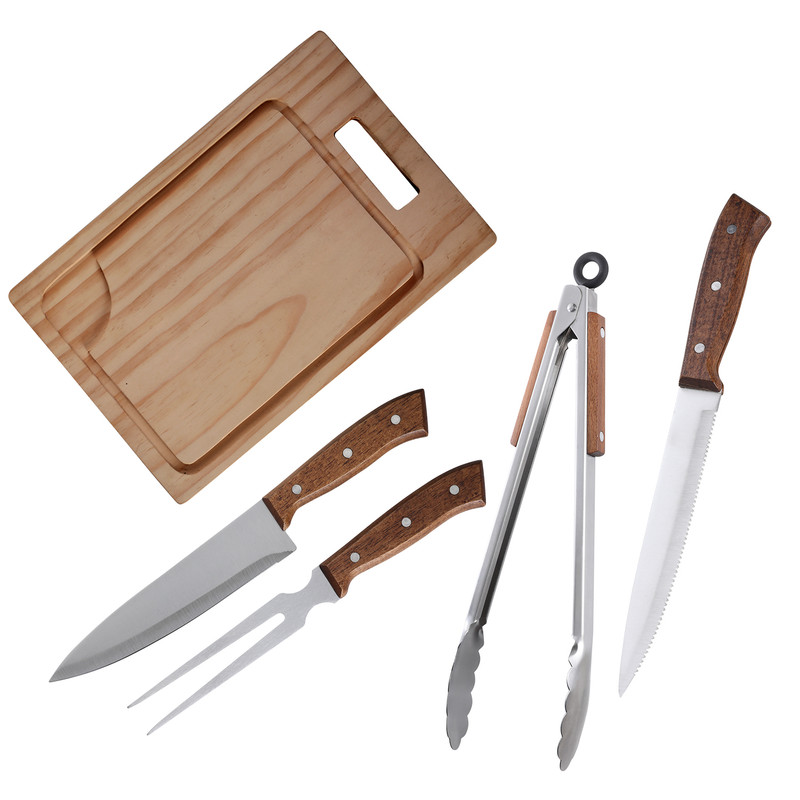 SET DE PARRILLA 5 PIEZAS ARTHOME ACERO INOXIDABLE PAR34 - 1