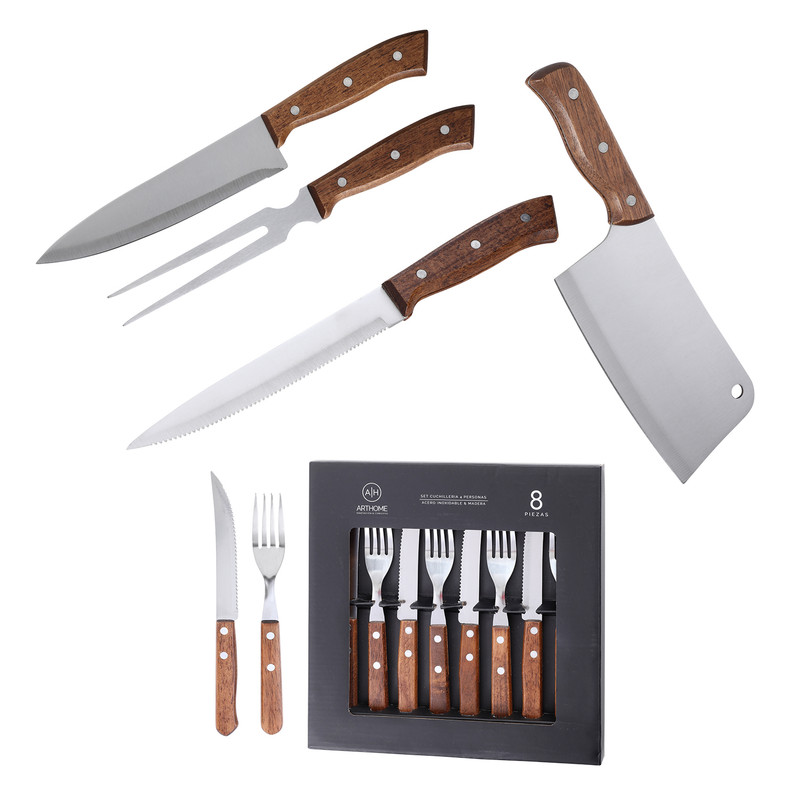 SET DE PARRILLA 12 PIEZAS ARTHOME ACERO INOXIDABLE PAR17 - 1