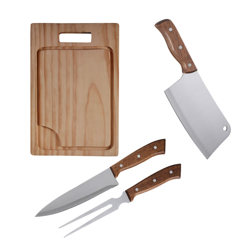SET DE PARRILLA 4 PIEZAS ARTHOME ACERO INOXIDABLE PAR12 - 1