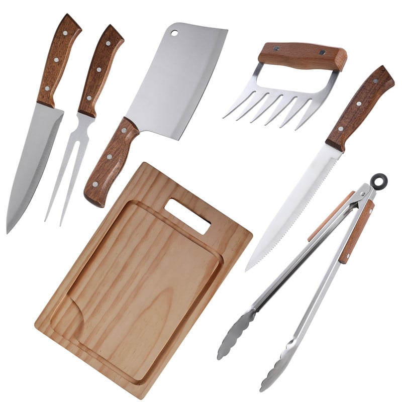 SET DE PARRILLA 7 PIEZAS ARTHOME ACERO INOXIDABLE PAR48 - 1