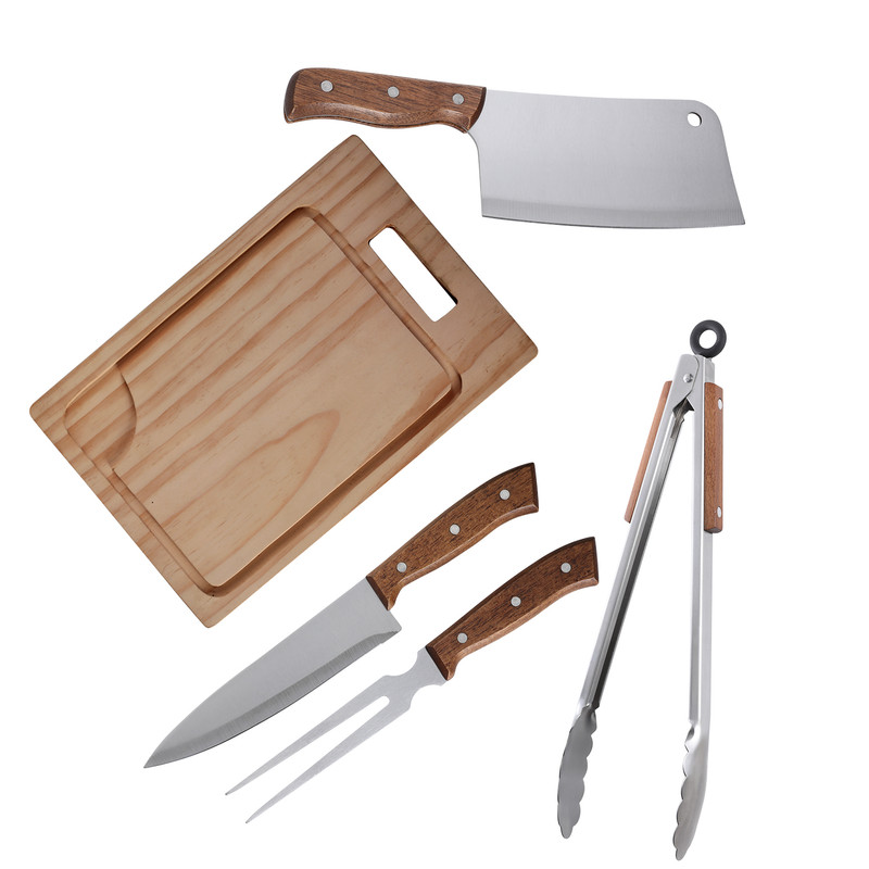 SET DE PARRILLA 5 PIEZAS ARTHOME ACERO INOXIDABLE PAR37 - 1