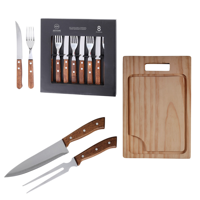 SET DE PARRILLA 11 PIEZAS ARTHOME ACERO INOXIDABLE PAR15 - 1