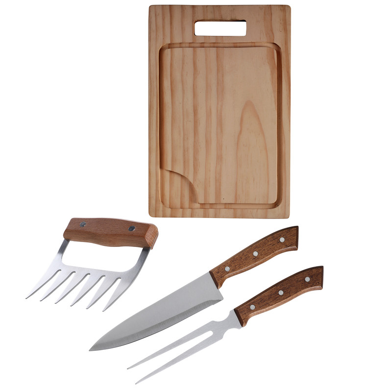 SET DE PARRILLA 4 PIEZAS ARTHOME ACERO INOXIDABLE PAR14 - 1