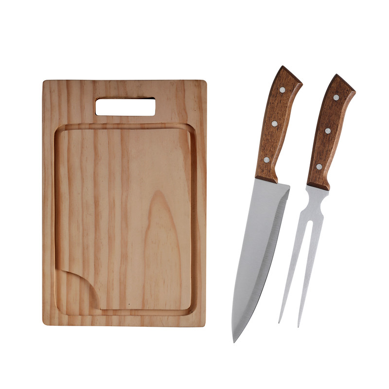 SET DE PARRILLA 3 PIEZAS ARTHOME ACERO INOXIDABLE PAR05 - 1