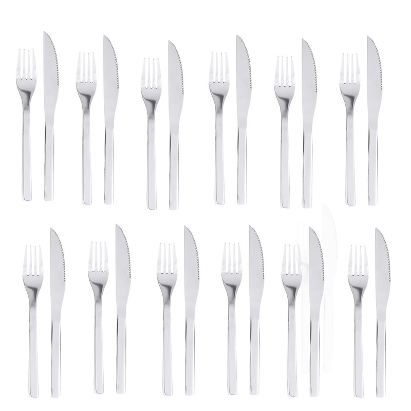 SET DE CUBIERTOS 24 PIEZAS ARTHOME CARNE ACERO INOX CUC34 - 1