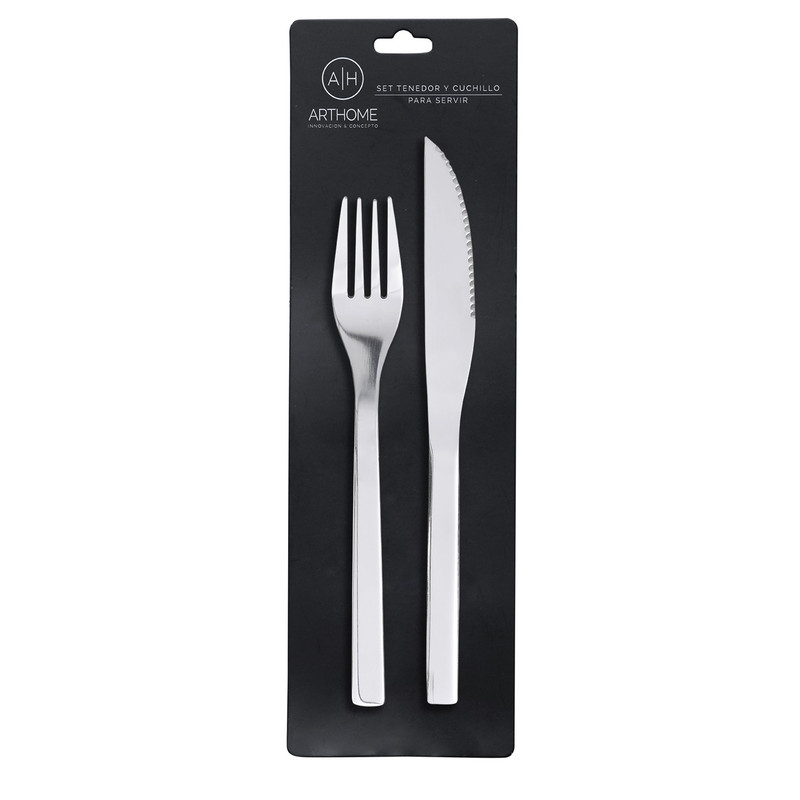 SET DE CUBIERTOS 6 PIEZAS ARTHOME CARNE ACERO INOX CUC31 - 2