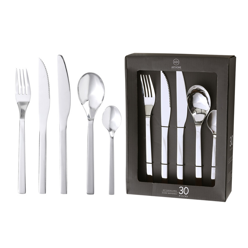 SET DE CUCHILLERIA 30 PIEZAS ARTHOME CARNE ACERO INOX CUC17 - 1