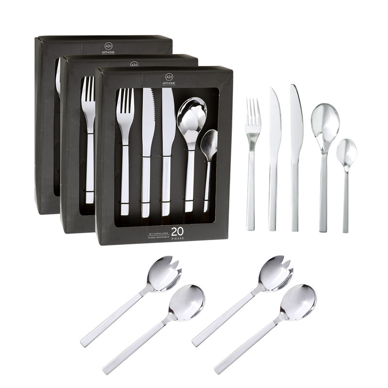 SET DE CUCHILLERIA 64 PIEZAS ARTHOME CARNE ACERO INOX CUC08 - 1
