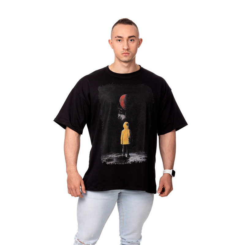 POLERA OVERSIZE HOMBRE SIGEL  ESTAMPADO IT NEGRO - 1