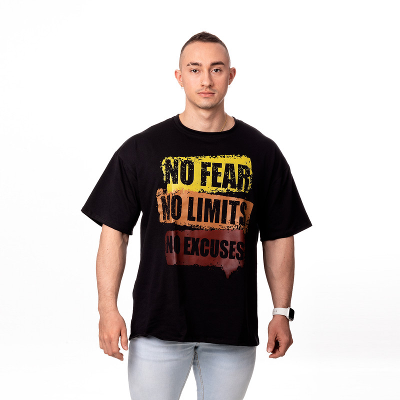 POLERA OVERSIZE HOMBRE SIGEL ESTAMPADO URBAN NEGRO - 1