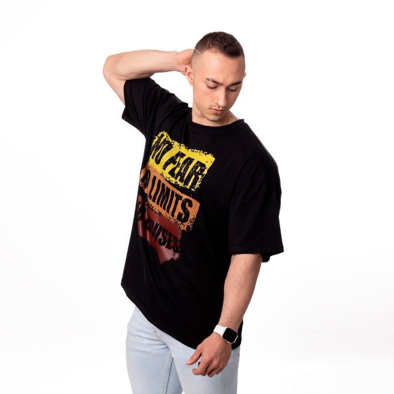 POLERA OVERSIZE HOMBRE SIGEL ESTAMPADO URBAN NEGRO - 2