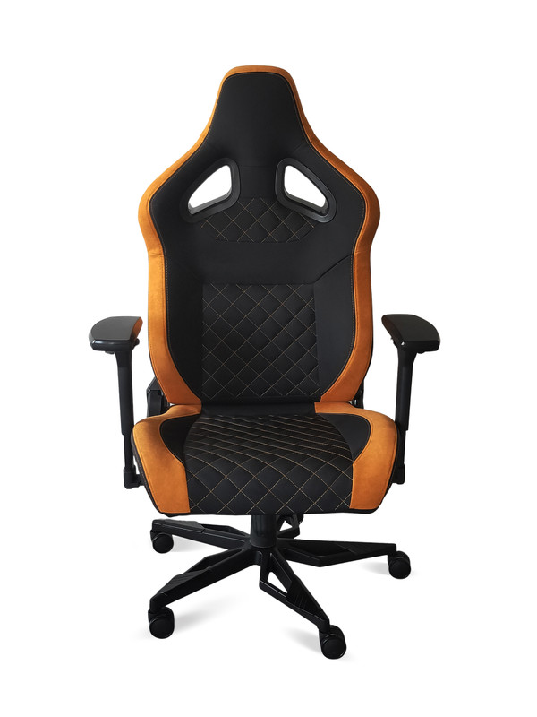 SILLA GAMER ARMOR TITAN PROFESIONAL NEGRO NARANJO - 2