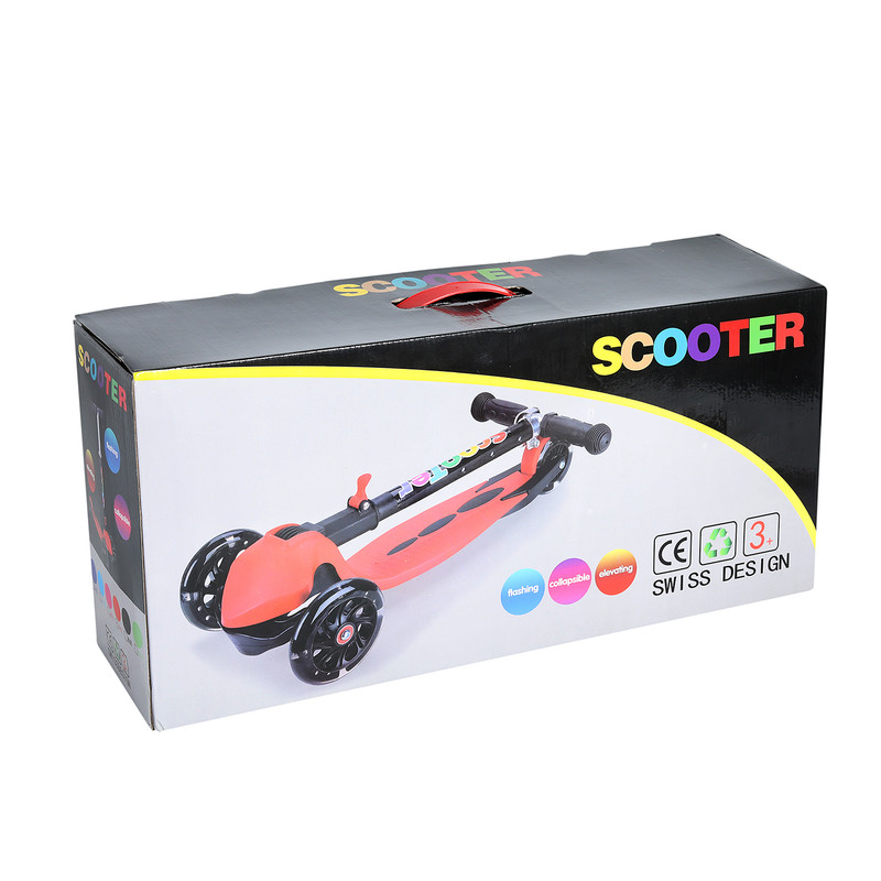 SCOOTER CON RUEDAS CON LUCES COLOR ROJO ARTHOME - 4