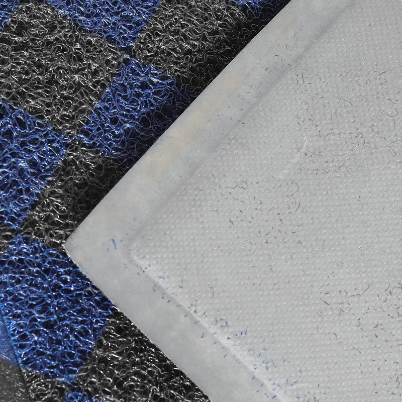 LIMPIAPIES ARTHOME CUADROS WELCOME AZUL GRIS 60 X 40 CM - 2