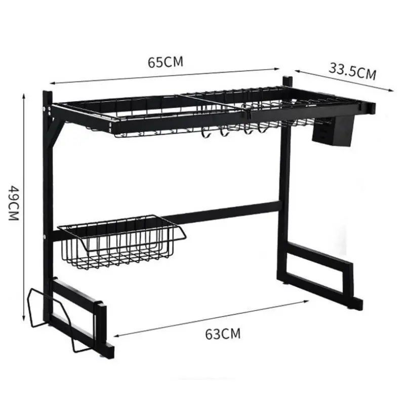 RACK ESCURRIDOR ESTANTE SECADOR ARTHOME PARA VAJILLA 65 CM - 6