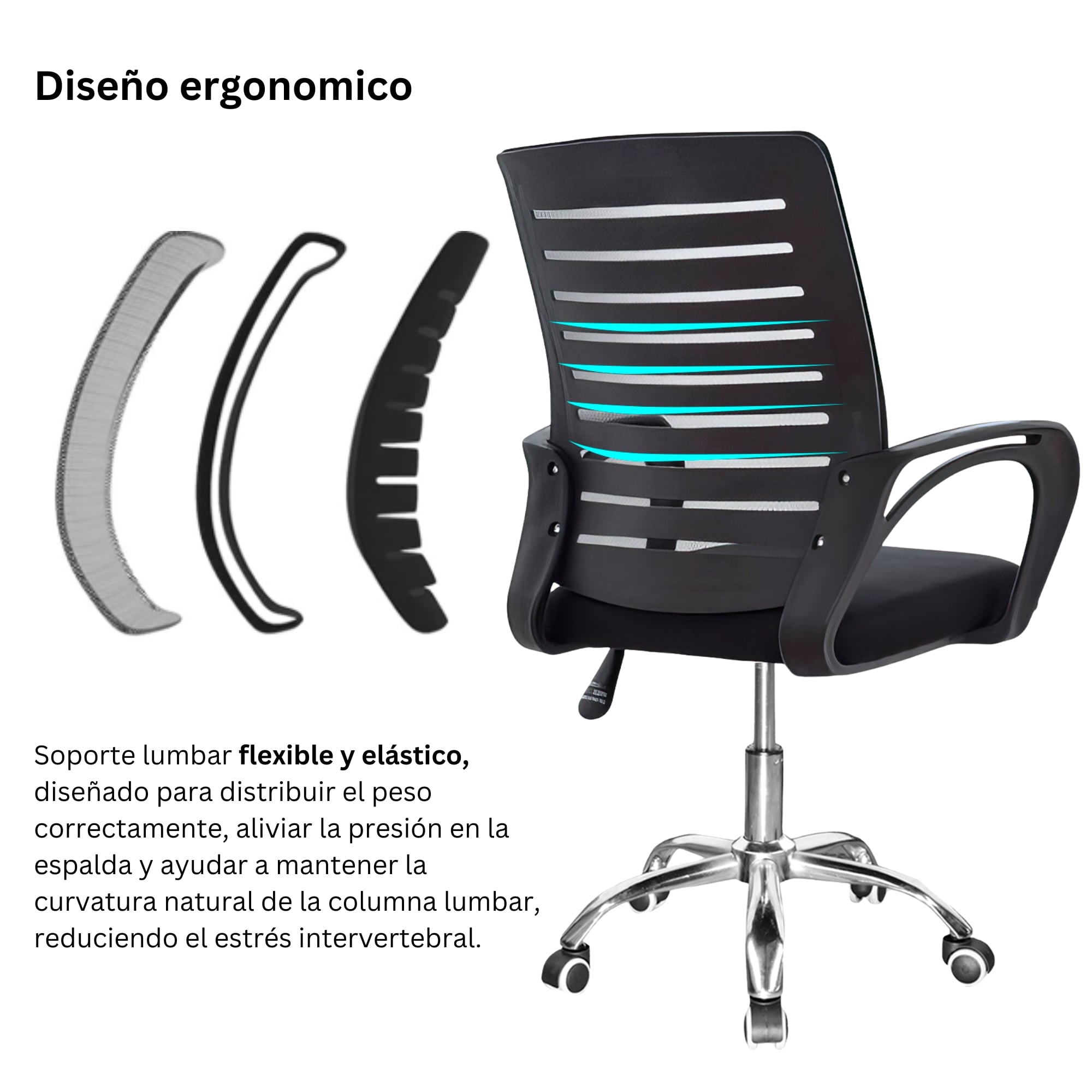 Silla Ejecutiva Ergonomica Budapest - Confort y Estilo en Color Negro para tu Oficina