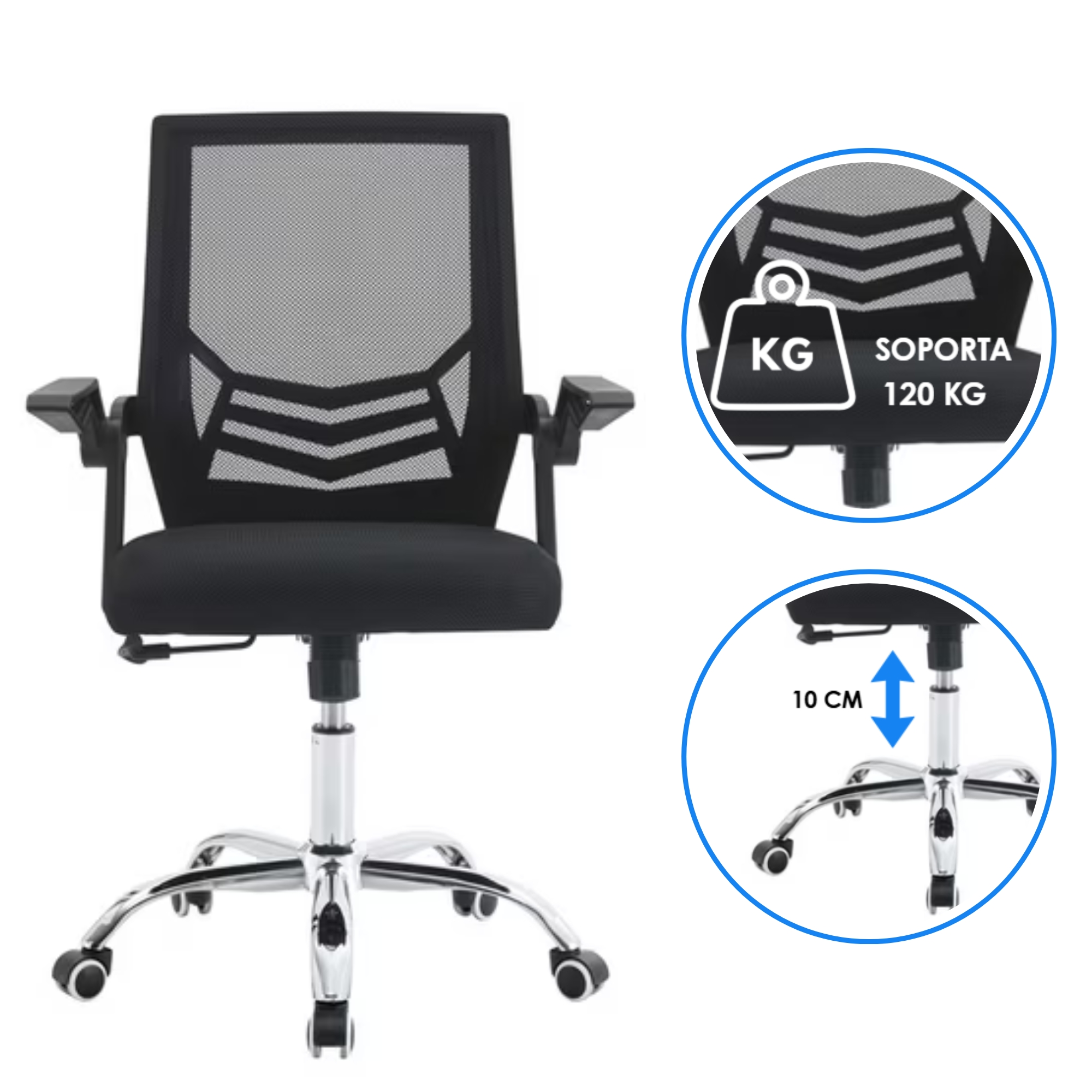 Silla Ejecutiva Ergonómica Liverpool - Confort y Estilo en Color Negro para tu Oficina - 2