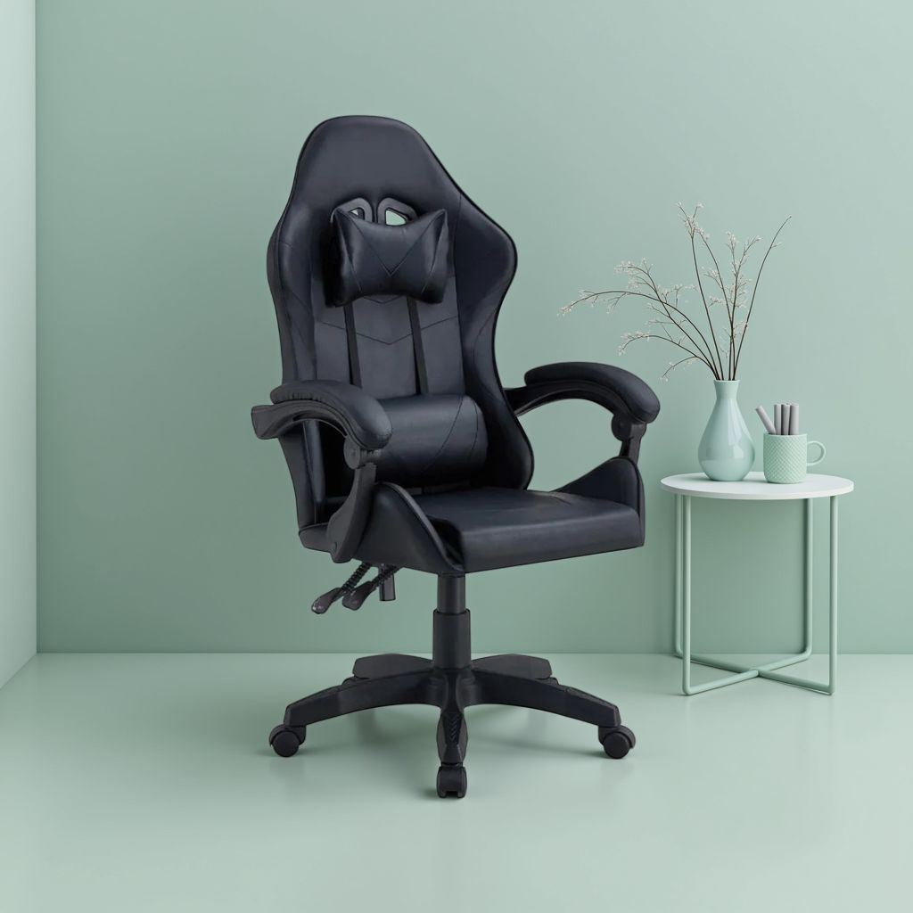 SILLA GAMER TOKIO NEGRA Y ROJA  DISEÑO ERGONOMICO Y DEPORTIVO - 6