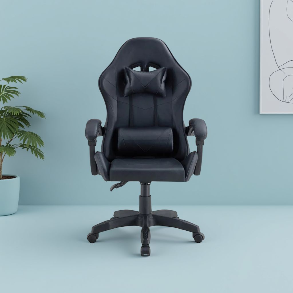SILLA GAMER TOKIO NEGRA Y ROJA  DISEÑO ERGONOMICO Y DEPORTIVO - 8