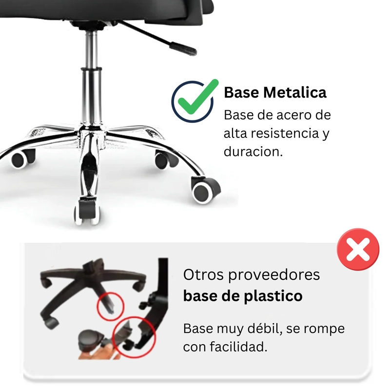 Silla Ejecutiva Ergonómica Nueva York - Respaldo de Malla Blanca, Confort y Estilo para tu Oficina - 3