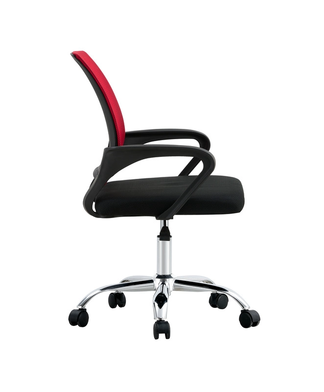 SILLA DE OFICINA EJECUTIVA NUEVA YORK ERGONOMICA RESPALDO MALLA ROJA BM-520MR - 5