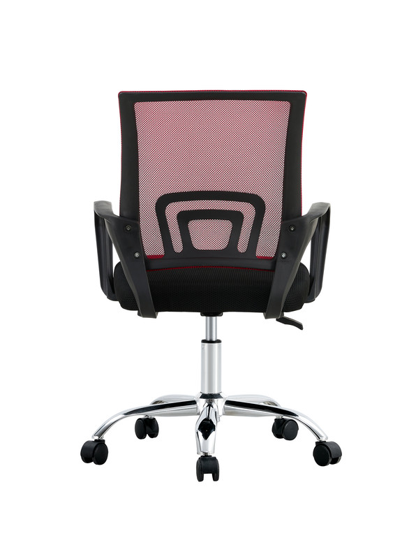 SILLA DE OFICINA EJECUTIVA NUEVA YORK ERGONOMICA RESPALDO MALLA ROJA BM-520MR - 6