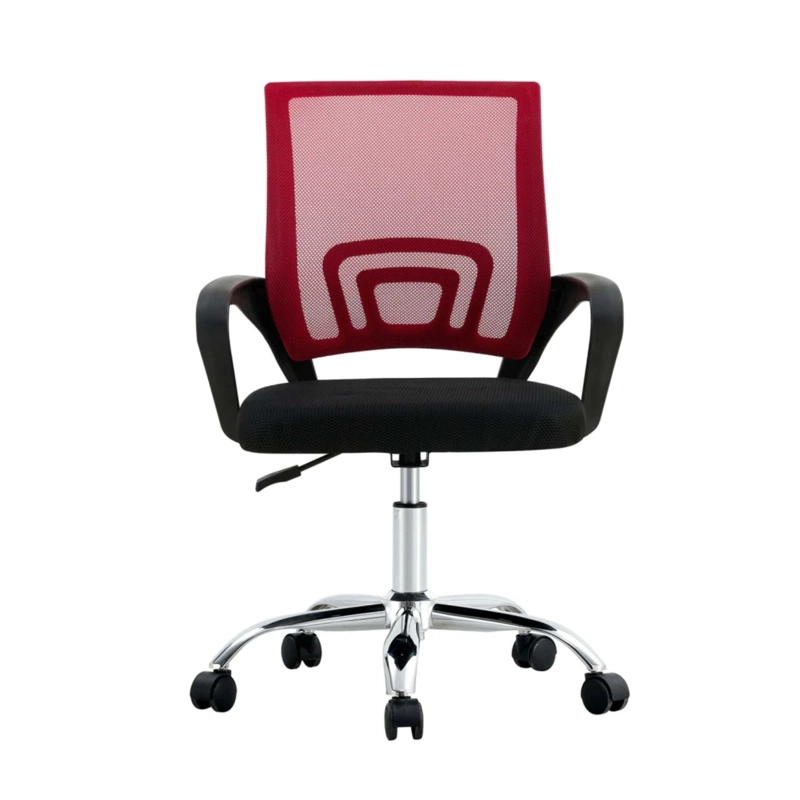 SILLA DE OFICINA EJECUTIVA NUEVA YORK ERGONOMICA RESPALDO MALLA ROJA BM-520MR - 7