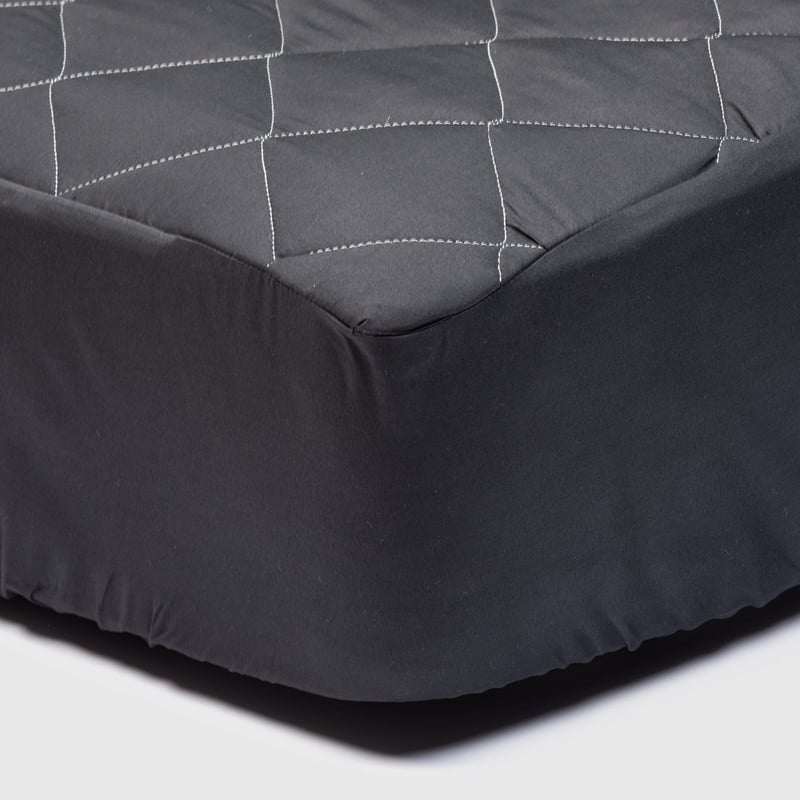 CUBRECOLCHON COLOR NEGRO PREMIUM 2 PLAZAS ARTHOME - 1