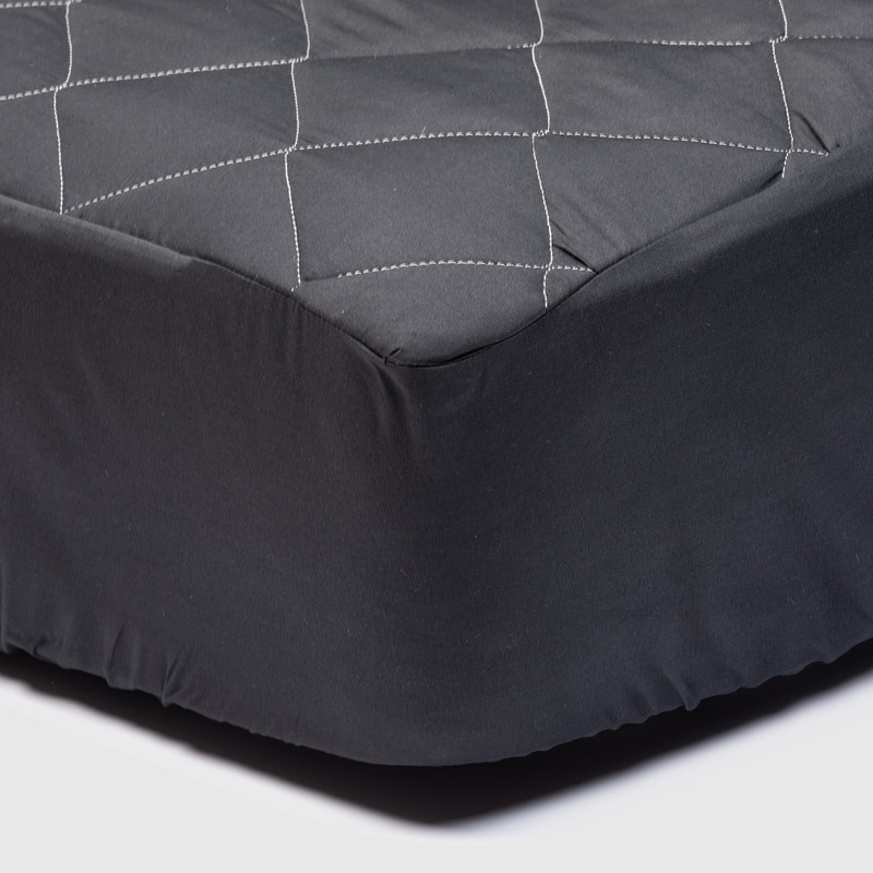 CUBRECOLCHON COLOR NEGRO PREMIUM 1 PLAZA ARTHOME - 1