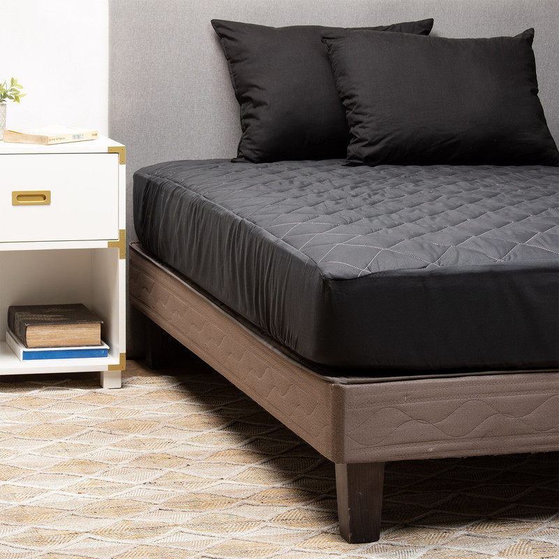 CUBRECOLCHON COLOR NEGRO PREMIUM 1 PLAZA ARTHOME - 7