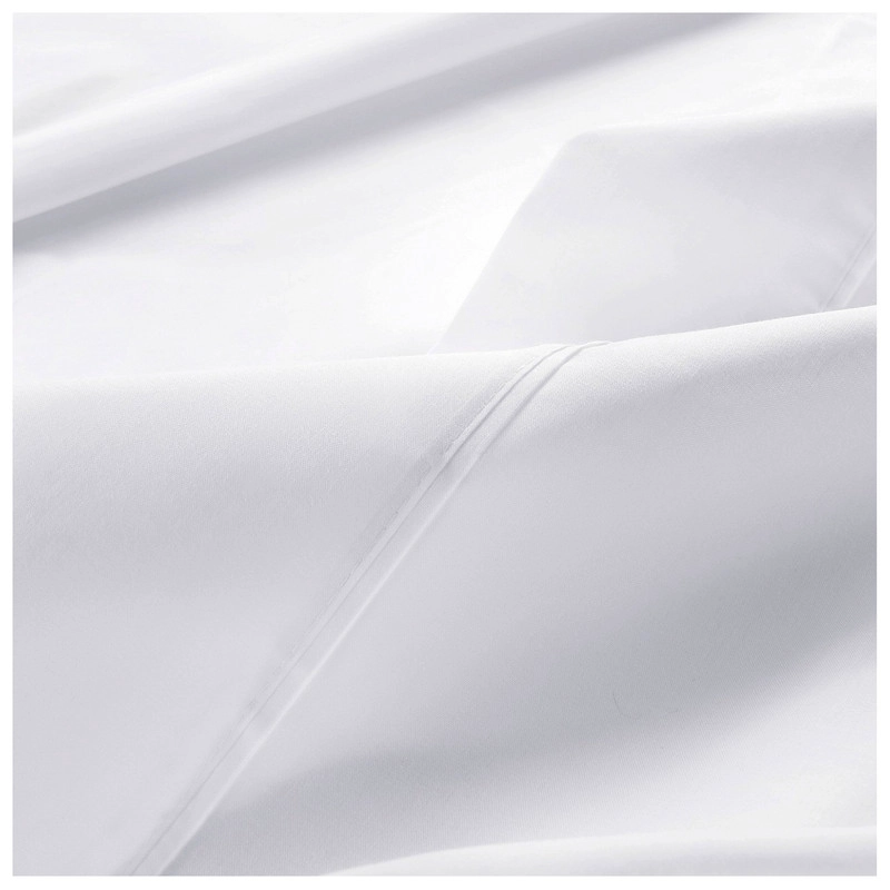 JUEGO DE SABANAS UNICOLOR ARTHOME 2 PLAZAS EN COLOR BLANCO 144 HILOS - 4