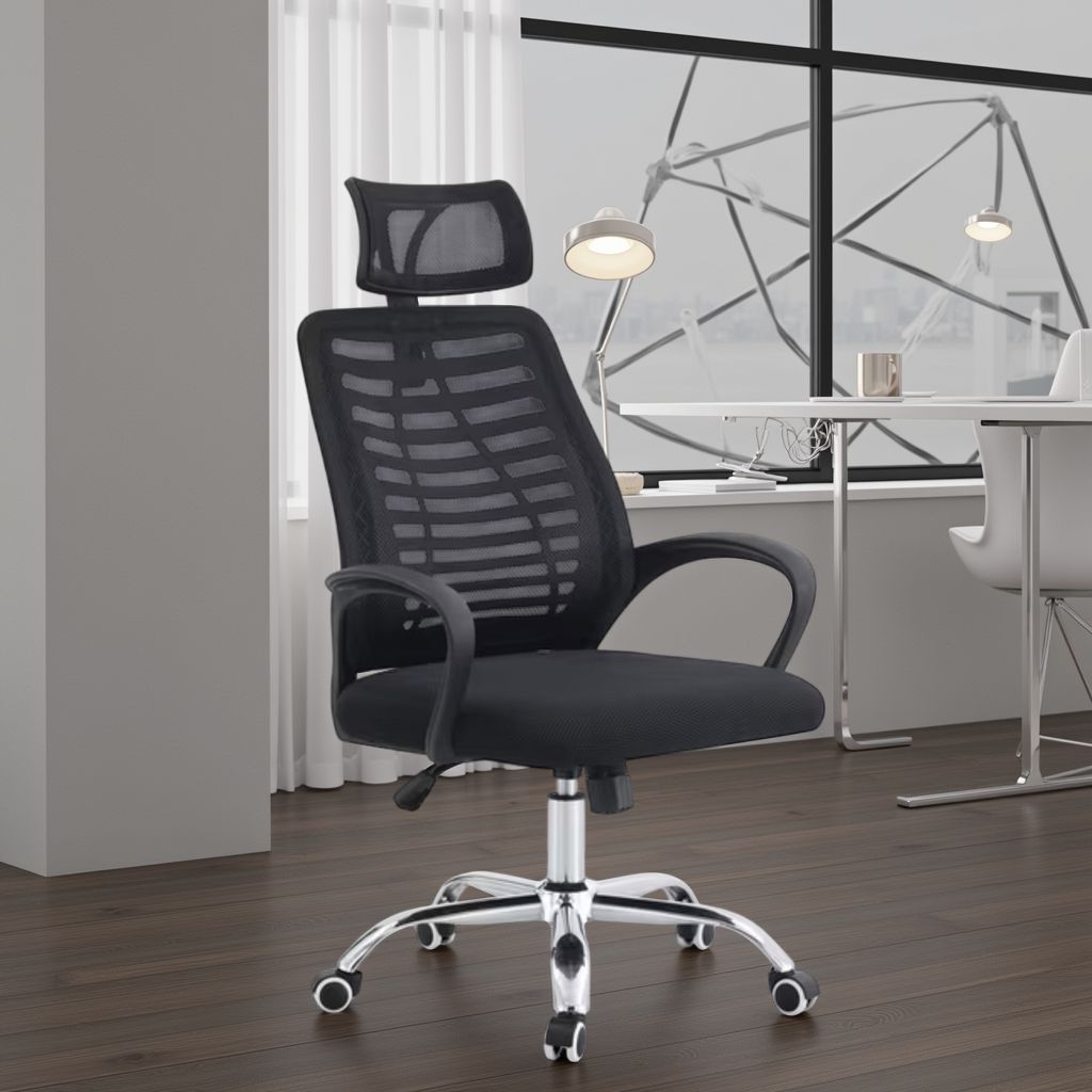 SILLA DE OFICINA EJECUTIVA MADRID NEGRA  CONFORT Y ESTILO PROFESIONAL - 7