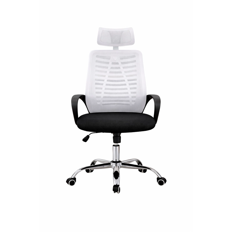 SILLA DE OFICINA EJECUTIVA MADRID ERGONOMICA COLOR NEGRA Y BLANCA - 5
