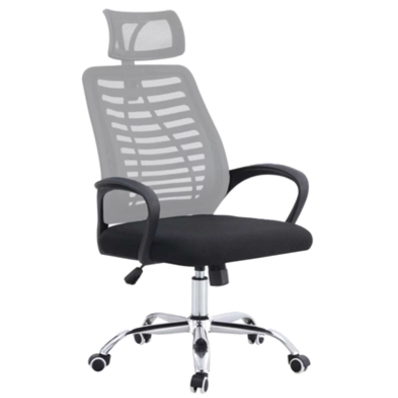 SILLA DE OFICINA EJECUTIVA MADRID ERGONOMICA COLOR NEGRA Y GRIS - 1