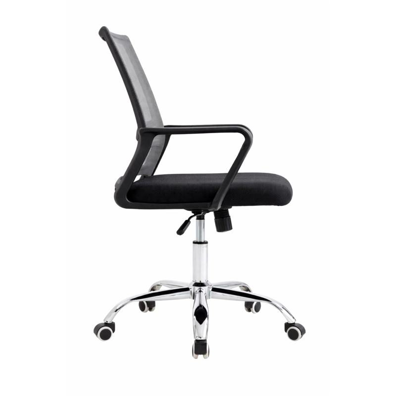 SILLA DE OFICINA NEGRA Y GRIS ERGONOMICA AJUSTABLE SANTIAGO - 9