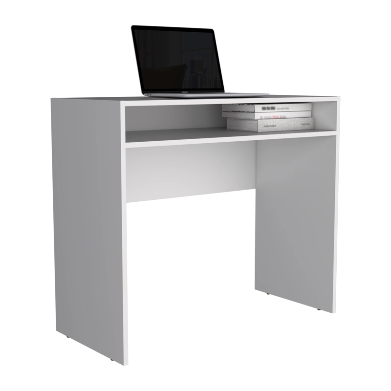 COMBO OFICINA 1 ESCRITORIO BLANCO + SILLA NEW YORK ERGONOMICA ALTURA AJUSTABLE - 2