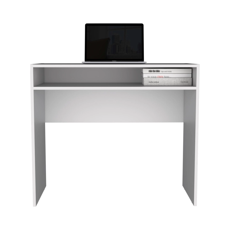 COMBO OFICINA 1 ESCRITORIO BLANCO + SILLA NEW YORK ERGONOMICA ALTURA AJUSTABLE - 2