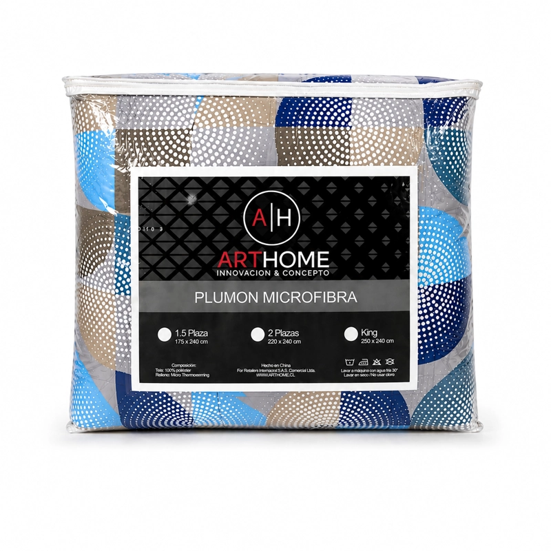 PLUMON ACOLCHADO DUO REVERSIBLE 2 EN 1 CONFORT 2 PLAZAS - 4
