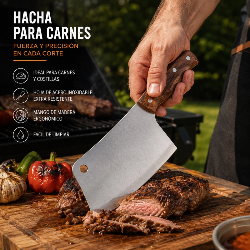 HACHA ARTHOME PARA PARRILLA ACERO INOXIDABLE - 2