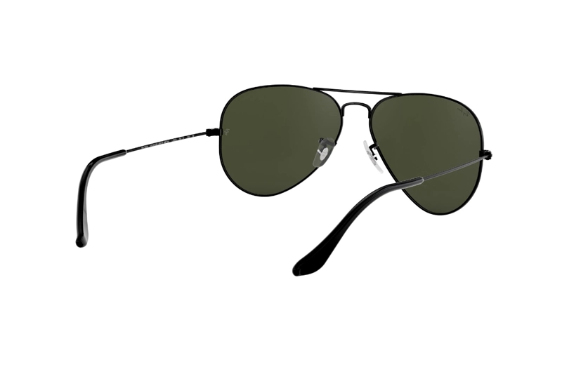 LENTES SOL RAY-BAN AVIATOR NEGRO VERDE - 8