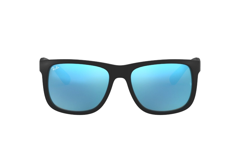 LENTES SOL RAY-BAN JUSTIN NEGRO ESPEJADOS - 1